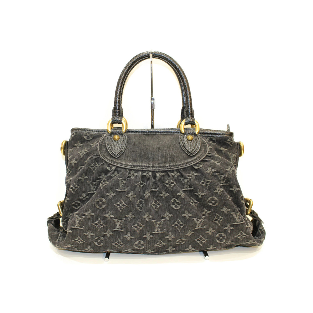 LOUIS VUITTON Neo Cabby Monogram Denim Noir Black LV Handbag Tote Bag